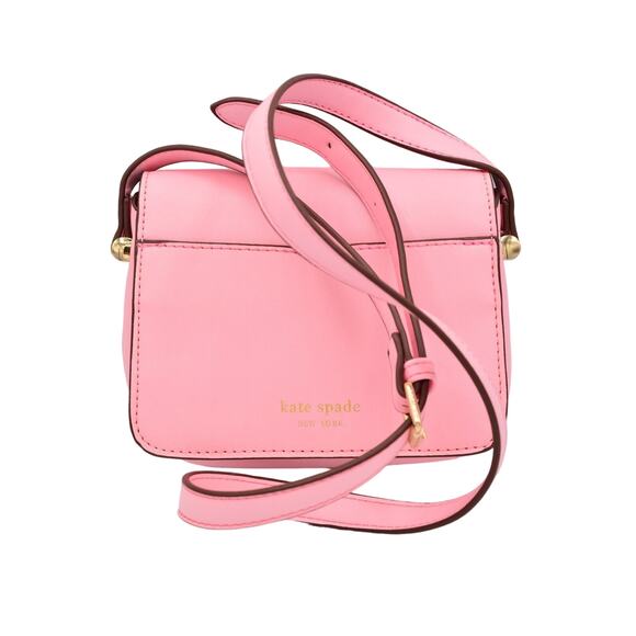 Kate Spade NY Nicola Twistlock Small Flap Shoulder Bag Rococo Pink Heart RARE - Picture 4 of 12